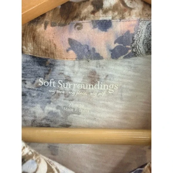 Soft‎ Surroundings Women's Wild Side Button Down Long Sleeve Shirt XL Boho Chic - Picture 4 of 8